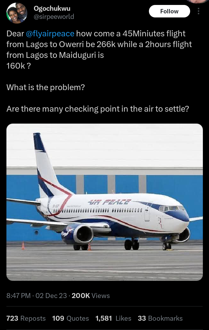Air Peace: Outcry Over Exorbitant Flight Prices