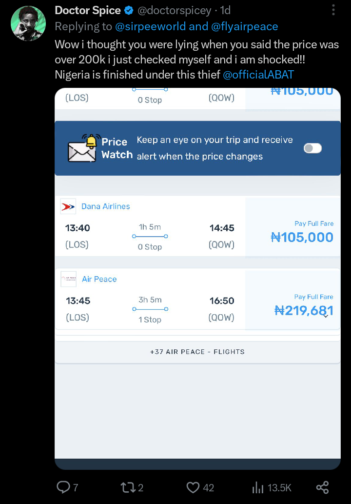 Air Peace: Outcry Over Exorbitant Flight Prices